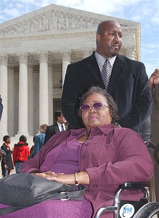 Mayola Williams photographed in 2006 leaving the US Supreme Court   (AP Photo/Dennis Cook, File)